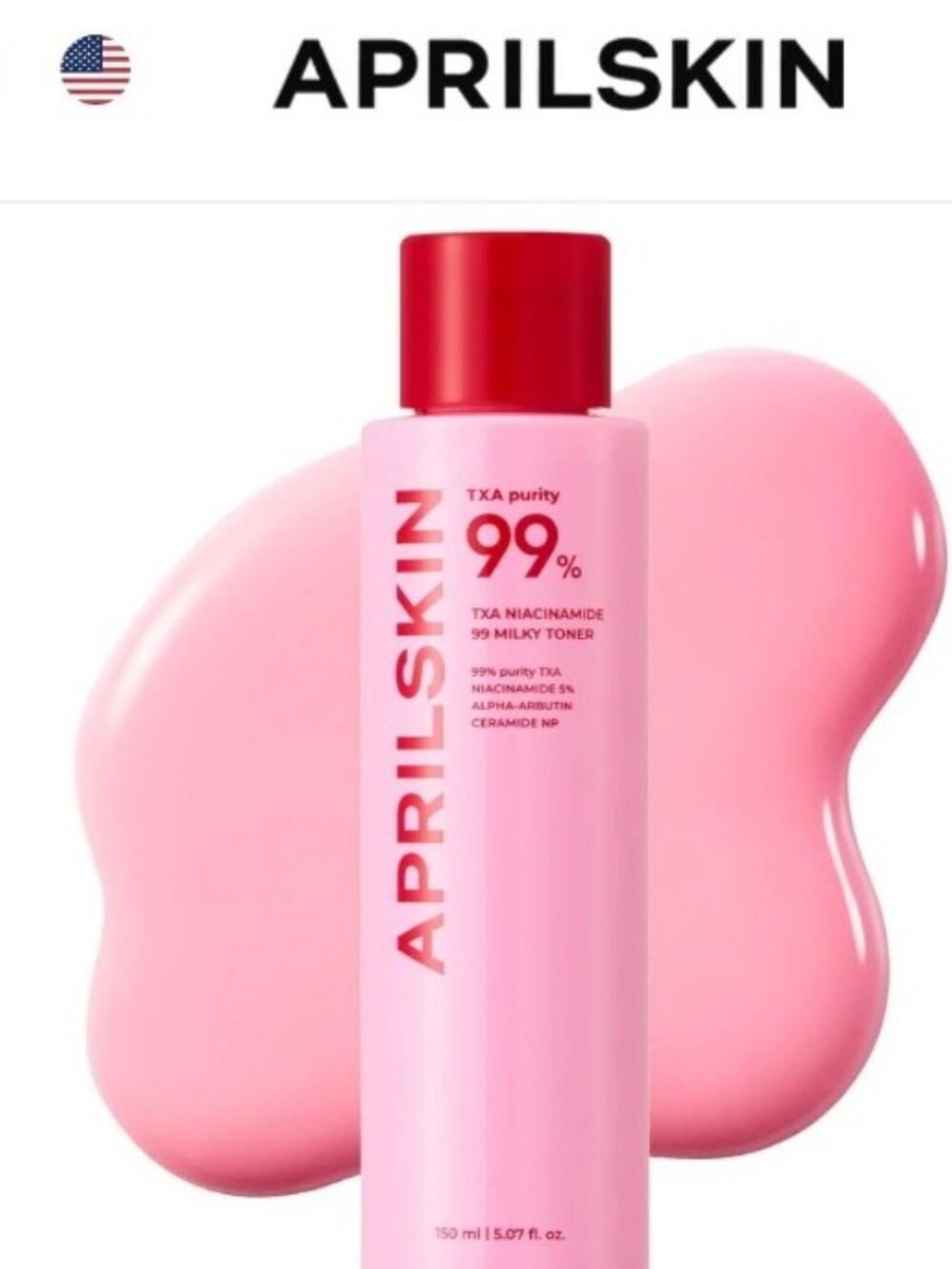 APRILSKIN Pink Milky Toner - Niacinamide 99%
